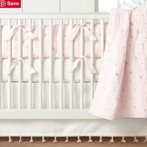 Pottery Barn Emily Meritt Gold Tassle Crib Skirt